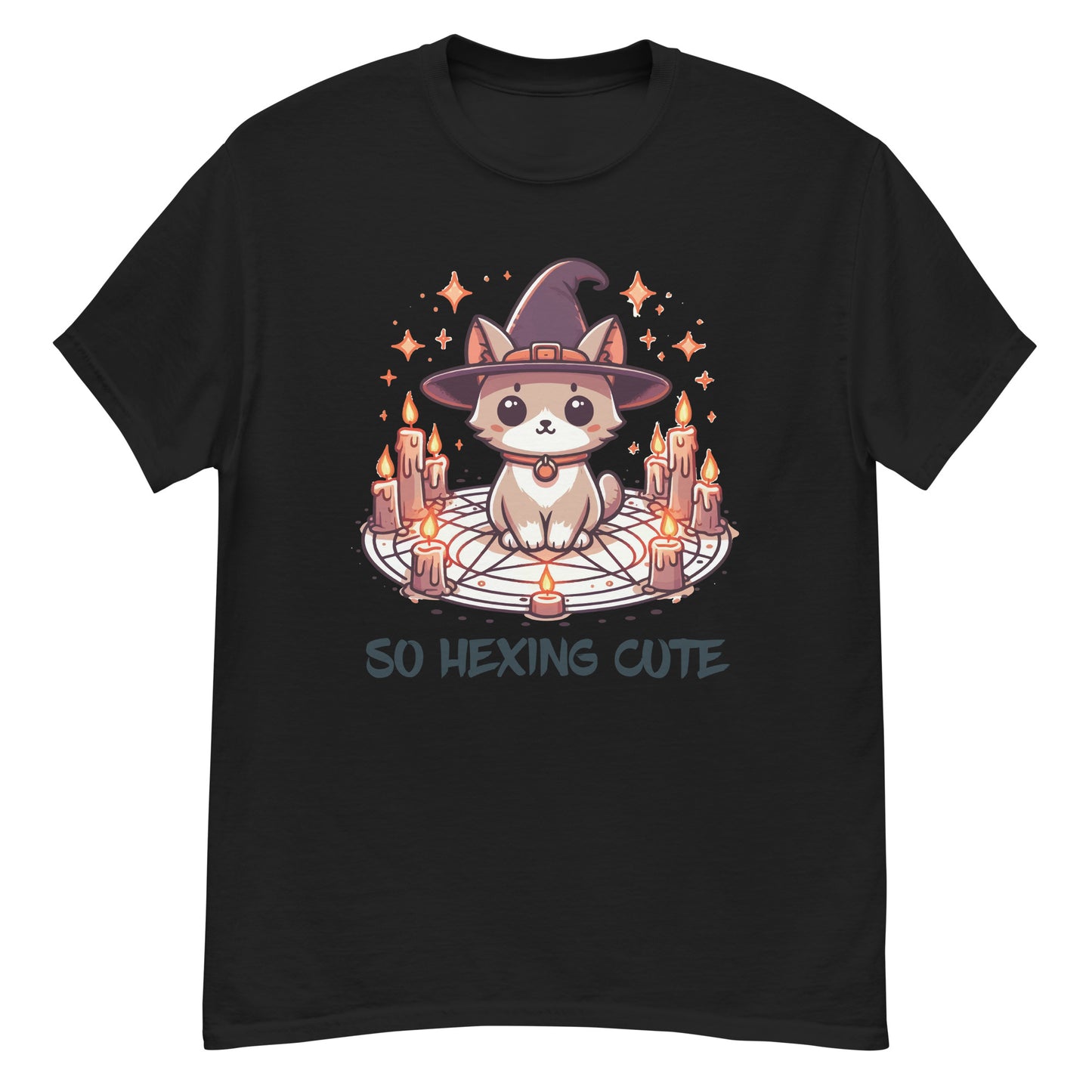 So Hexing Cute - Funny Halloween T-Shirt, Irreverent Shirt, Ironic T Shirt, Sarcastic Tee-Shirt, Witty Shirt, Halloween Tee, Pretty Kitten, Cute Cat