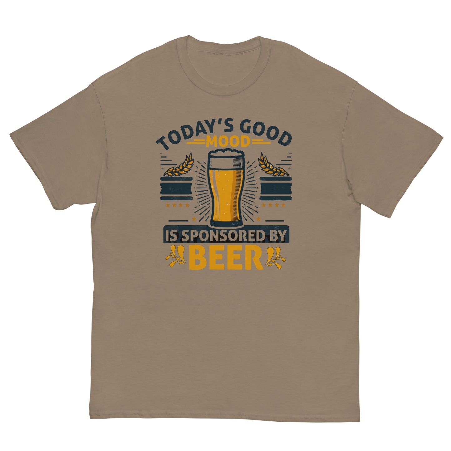 Today's Good Mood Is Sponsored By Beer, Funny T-Shirt, Irreverent Shirt, Ironic T Shirt, Sarcastic Tee-Shirt, Witty Shirt