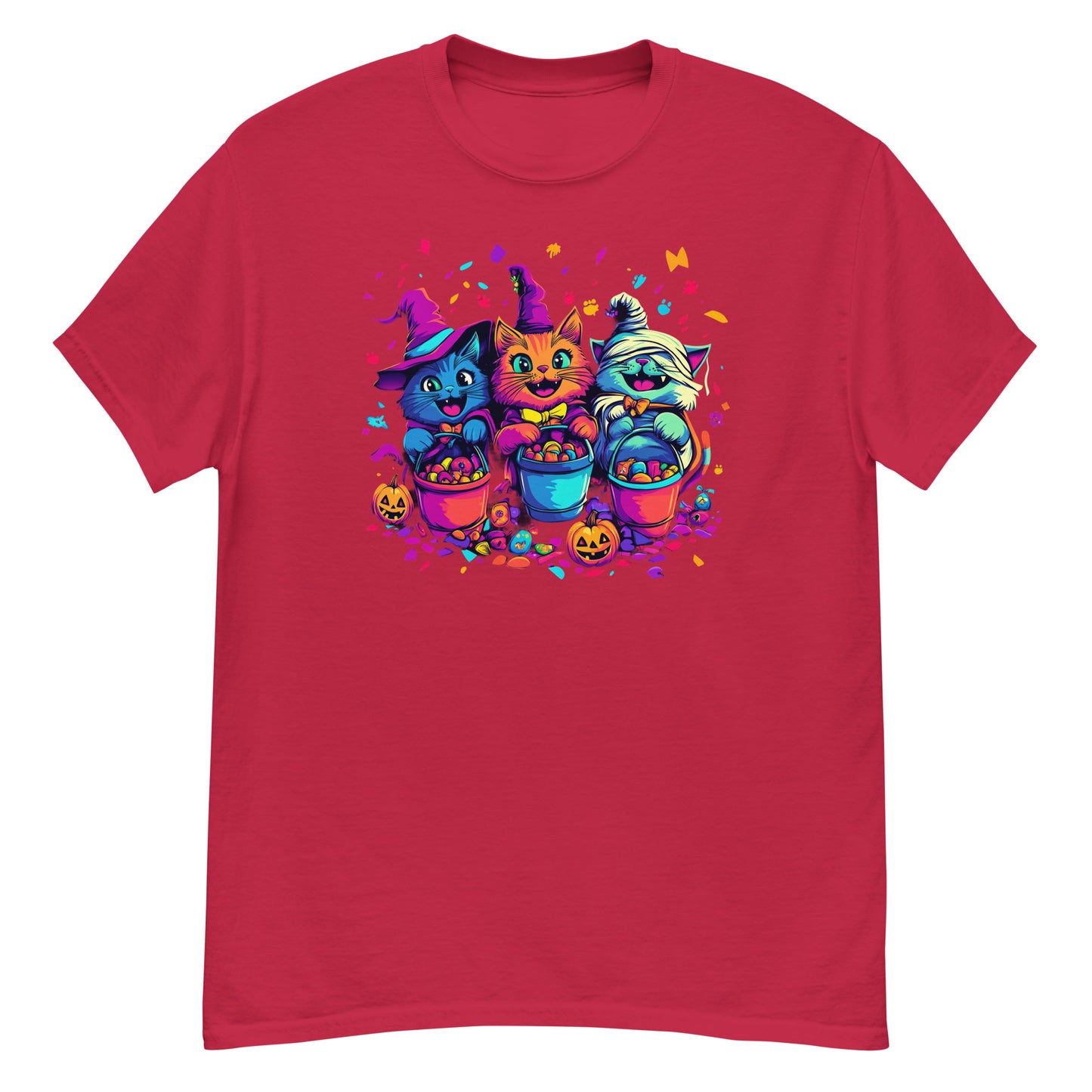 Spooky Cat Trick-or-Treaters, Cute Halloween Cat T-Shirt, Kitten T Shirt, Cats Trick or Treating, Kittens Laughing, Funny Halloween T-Shirt, Irreverent Shirt, Ironic T Shirt, Sarcastic Tee-Shirt, Witty Shirt, Halloween Tee