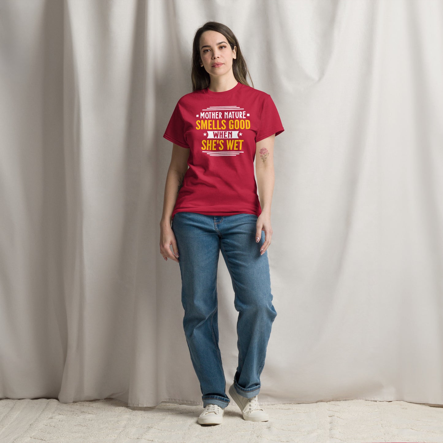 Mother Nature Smells Good When She's Wet, Funny T-Shirt, Irreverent Shirt, Ironic T Shirt, Sarcastic Tee-Shirt, Witty Shirt