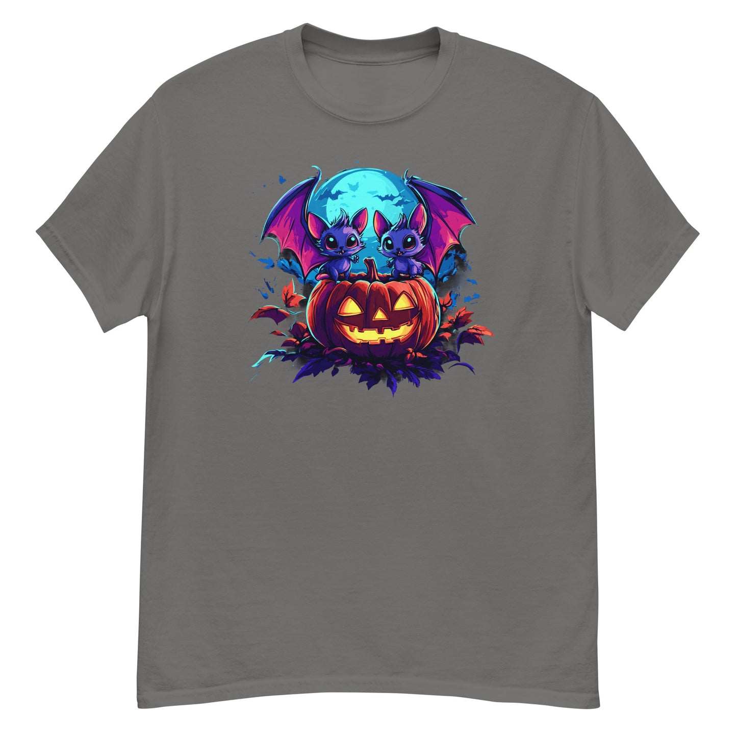 Vampire Bat T-Shirt, Pumpkin Tee-Shirt, Halloween Shirt, Funny Halloween T-Shirt, Halloween Tee