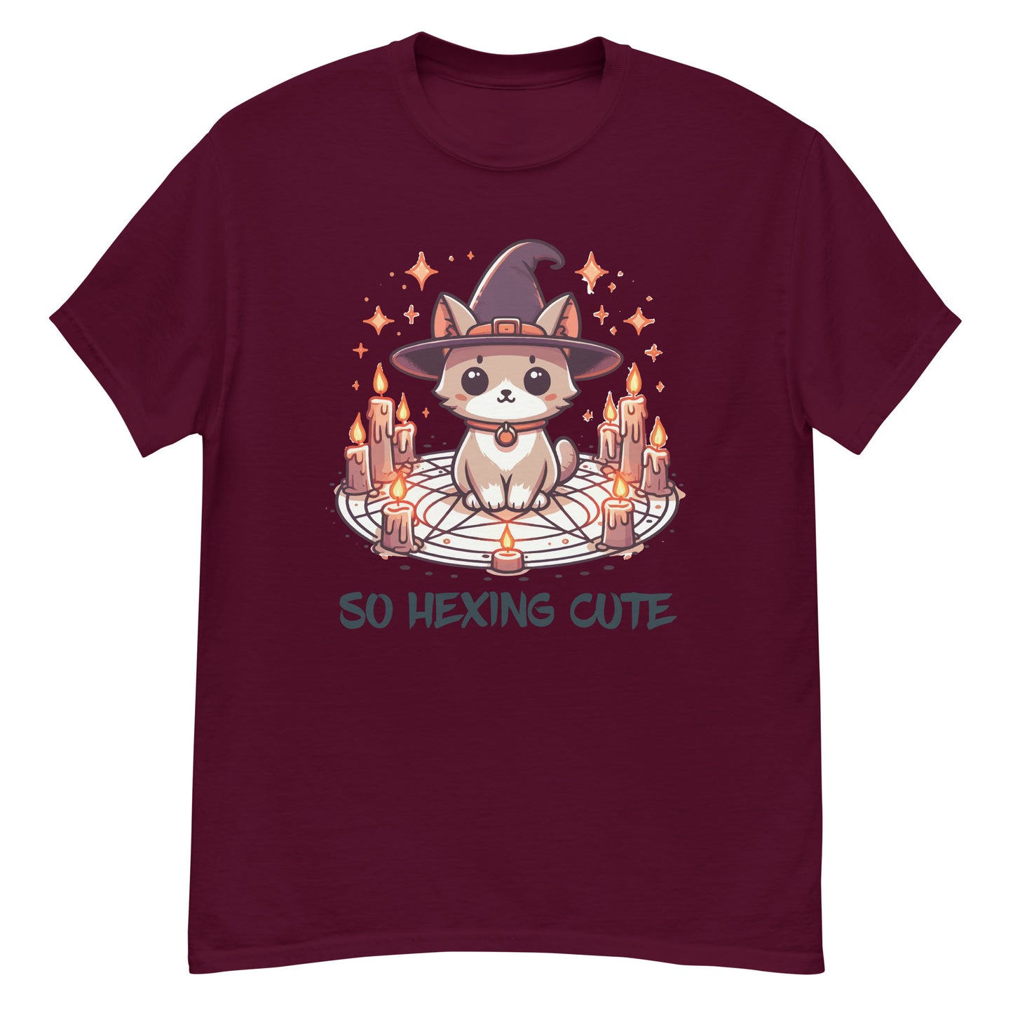 So Hexing Cute - Funny Halloween T-Shirt, Irreverent Shirt, Ironic T Shirt, Sarcastic Tee-Shirt, Witty Shirt, Halloween Tee, Pretty Kitten, Cute Cat