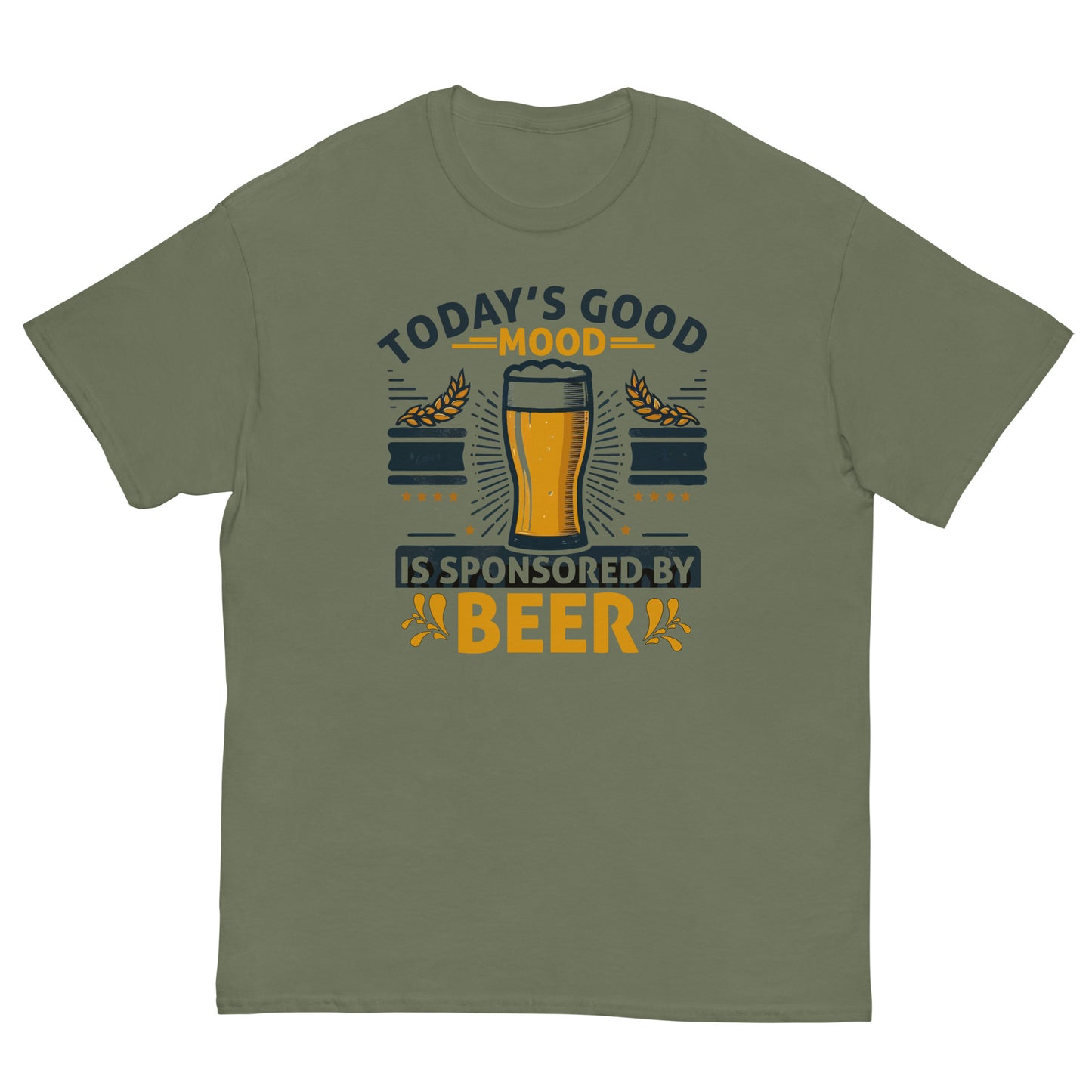 Today's Good Mood Is Sponsored By Beer, Funny T-Shirt, Irreverent Shirt, Ironic T Shirt, Sarcastic Tee-Shirt, Witty Shirt