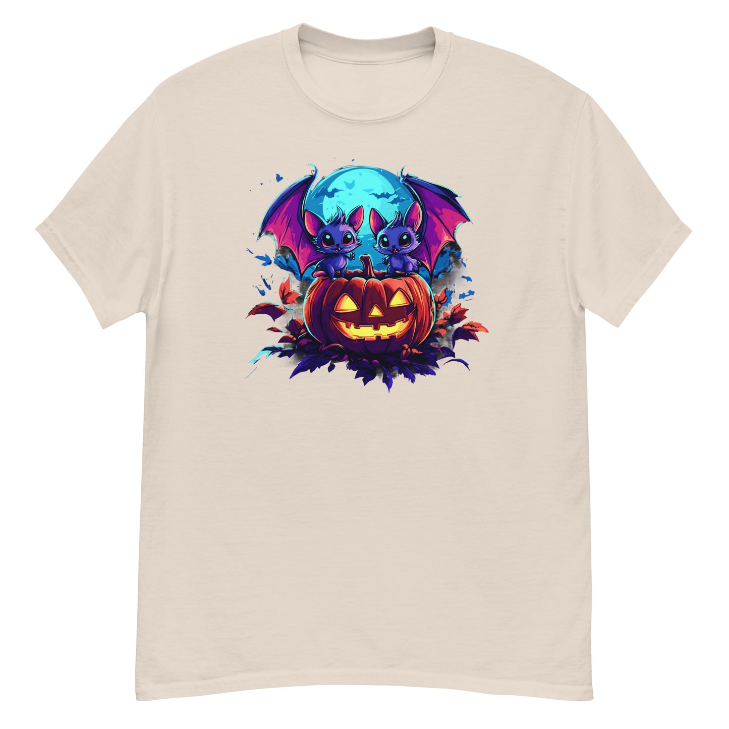 Vampire Bat T-Shirt, Pumpkin Tee-Shirt, Halloween Shirt, Funny Halloween T-Shirt, Halloween Tee