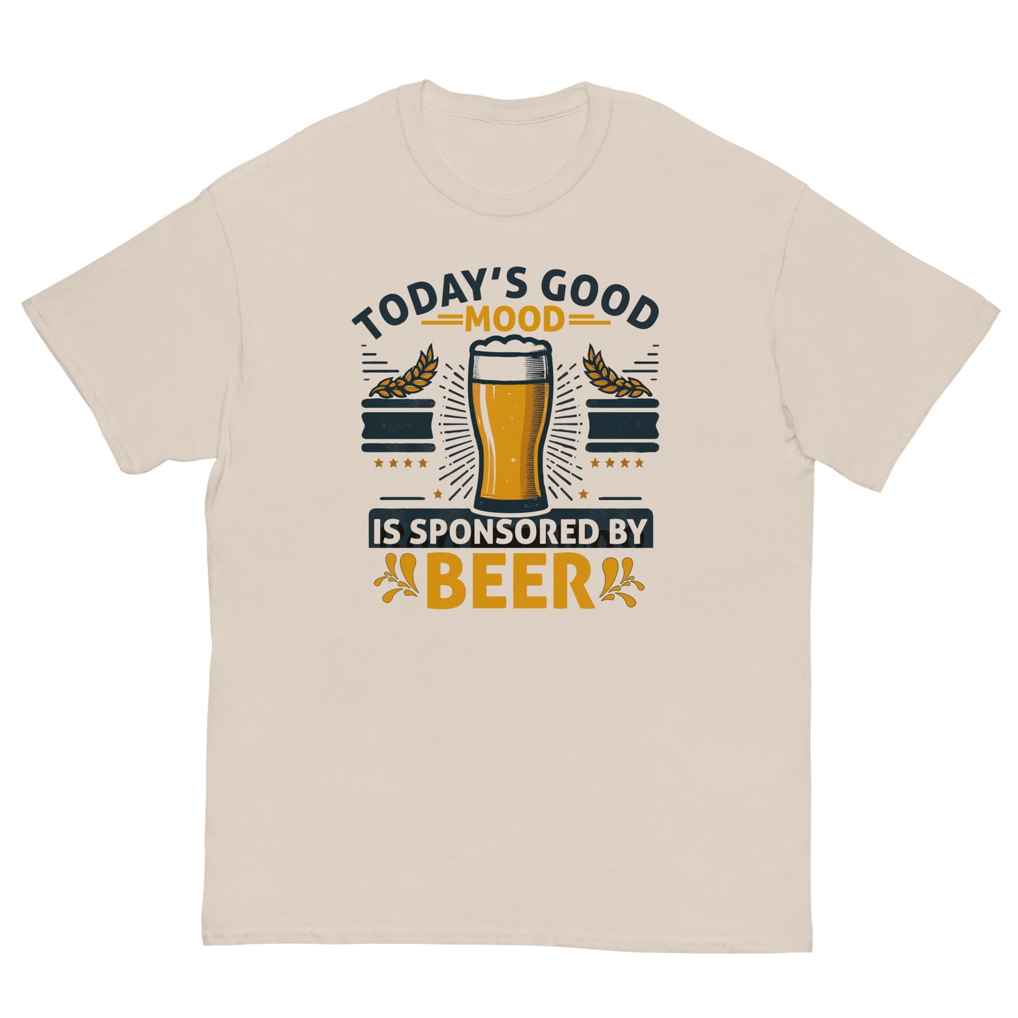 Today's Good Mood Is Sponsored By Beer, Funny T-Shirt, Irreverent Shirt, Ironic T Shirt, Sarcastic Tee-Shirt, Witty Shirt