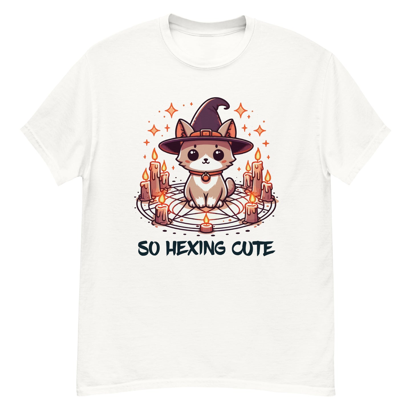 So Hexing Cute - Funny Halloween T-Shirt, Irreverent Shirt, Ironic T Shirt, Sarcastic Tee-Shirt, Witty Shirt, Halloween Tee, Pretty Kitten, Cute Cat