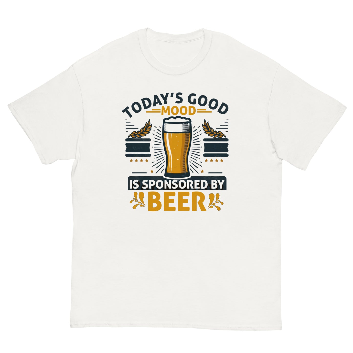 Today's Good Mood Is Sponsored By Beer, Funny T-Shirt, Irreverent Shirt, Ironic T Shirt, Sarcastic Tee-Shirt, Witty Shirt