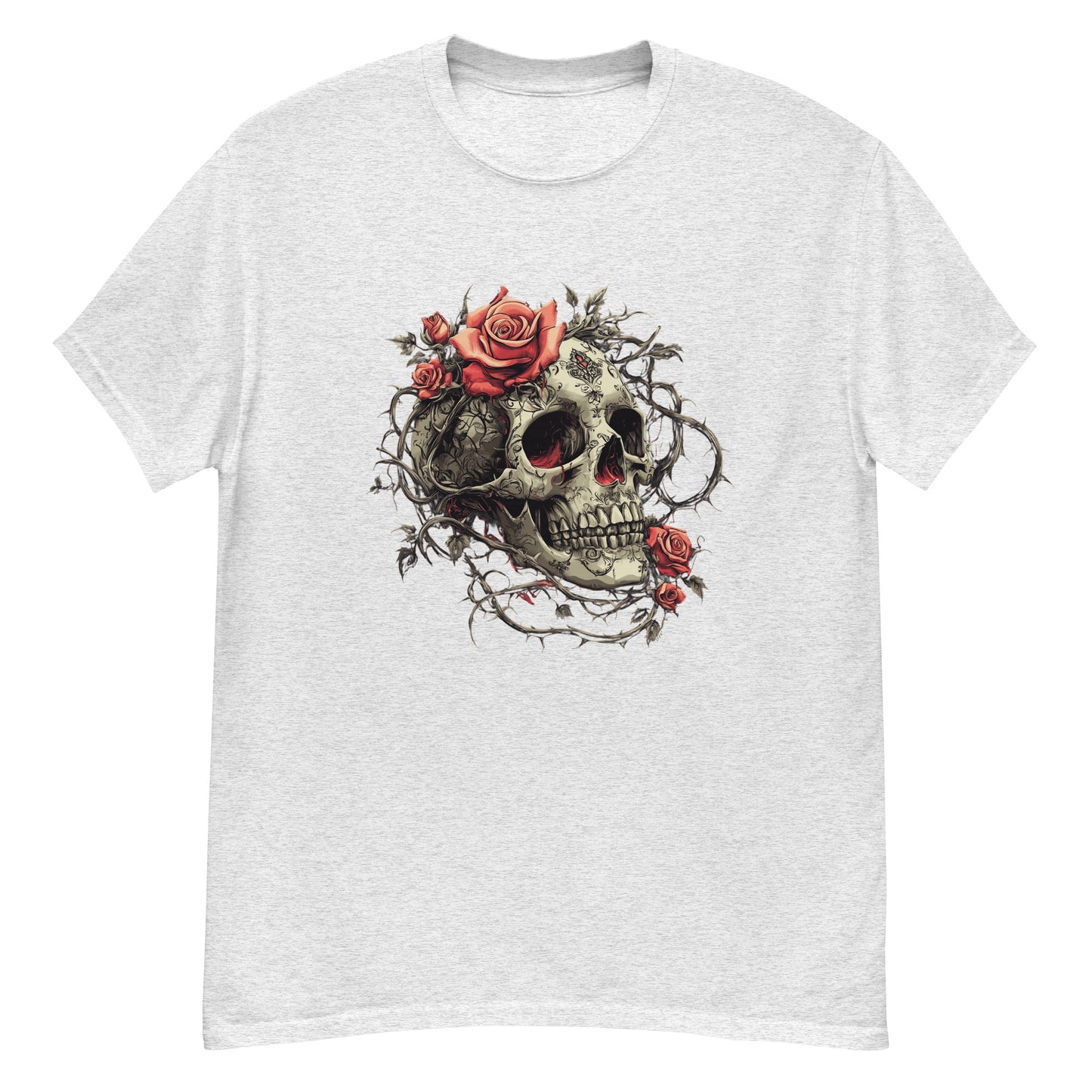 Skull And Rose T-Shirt, - Halloween T, Halloween shirt