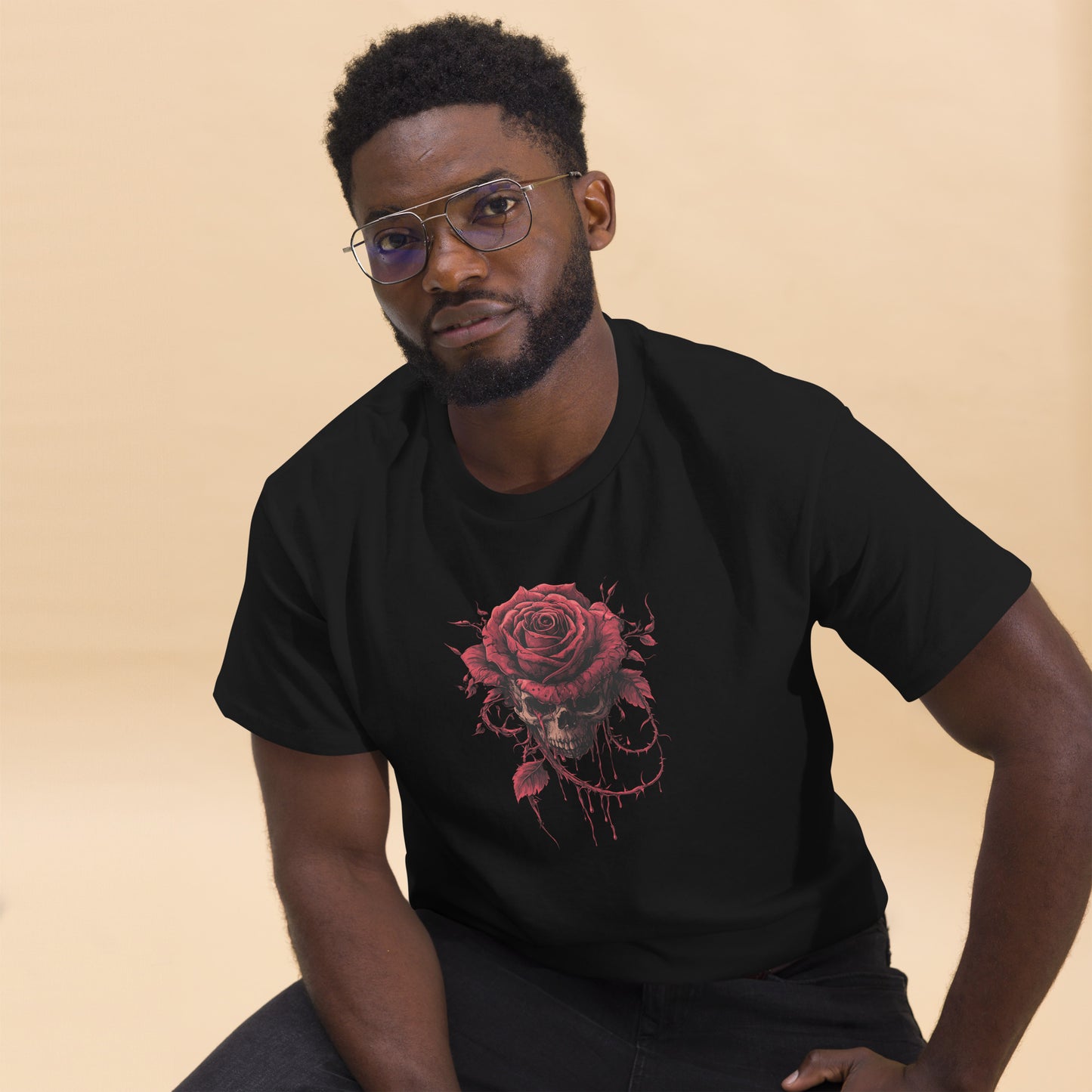 Skull And Rose T-Shirt, Halloween Shirt, Halloween Tee