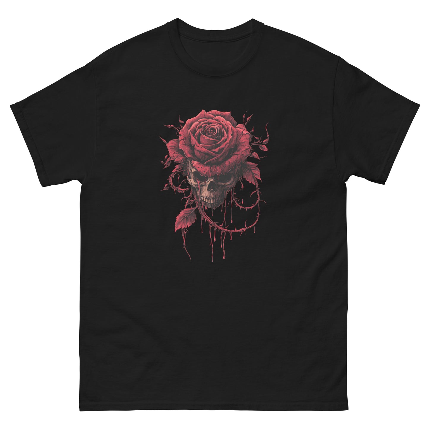 Skull And Rose T-Shirt, Halloween Shirt, Halloween Tee