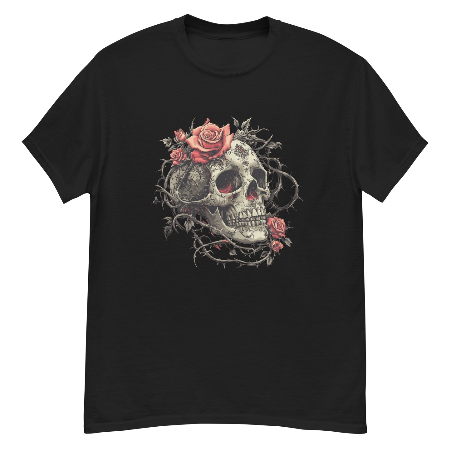 Skull And Rose T-Shirt, - Halloween T, Halloween shirt