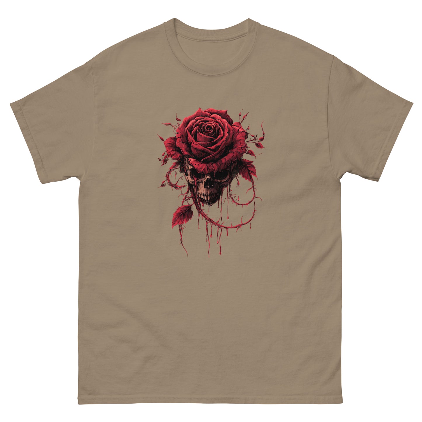 Skull And Rose T-Shirt, Halloween Shirt, Halloween Tee