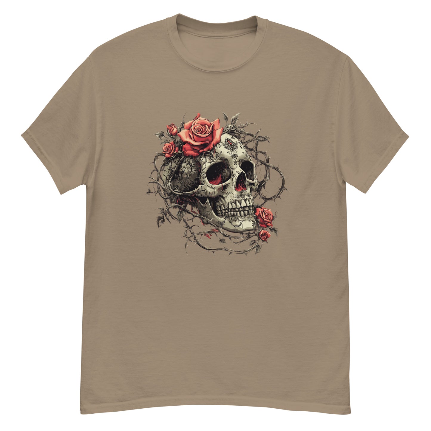 Skull And Rose T-Shirt, - Halloween T, Halloween shirt