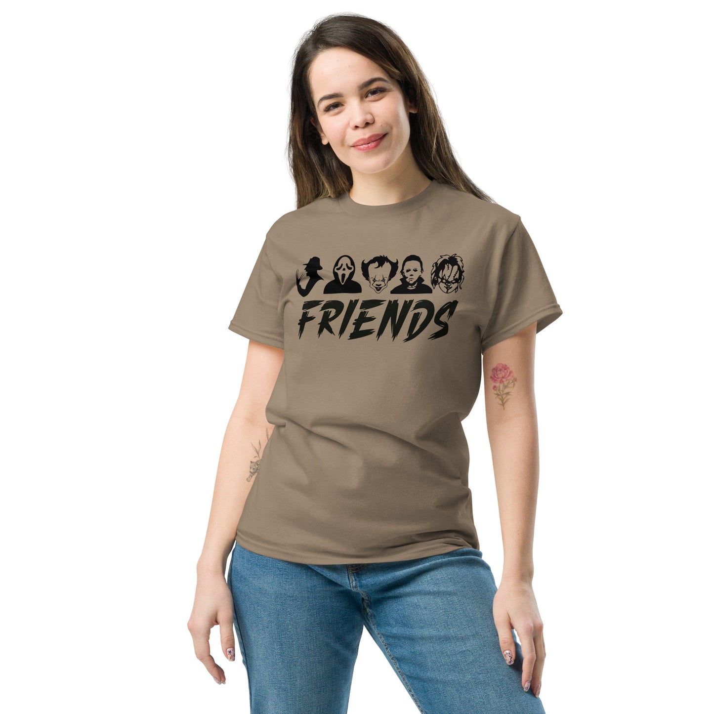 Friends, Jason, Chucky, Ghostface, Pennywise, It, Funny Halloween T-Shirt, Halloween Tee