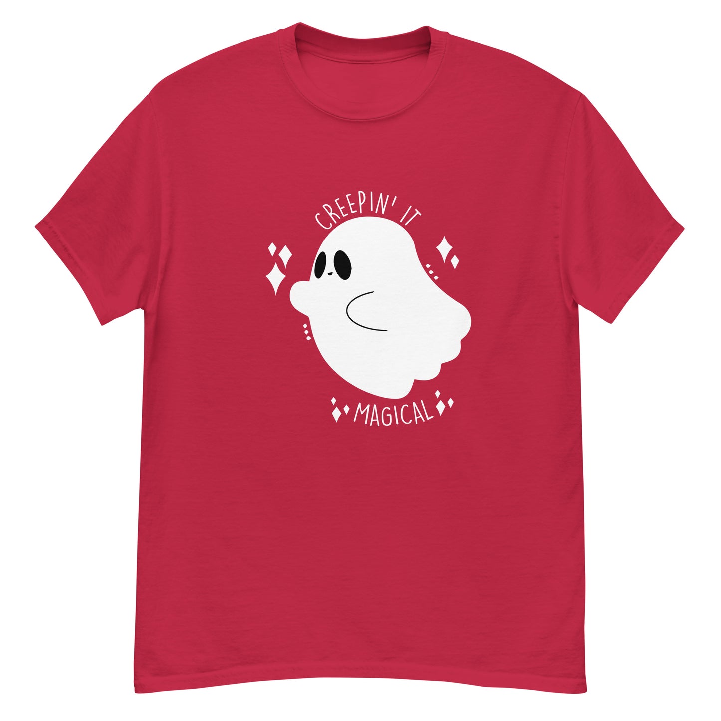 Creepin' It Magical, Ghost Halloween T-Shirt, Irreverent Shirt, Ironic T Shirt, Sarcastic Tee-Shirt, Witty Shirt, Funny Halloween Tee