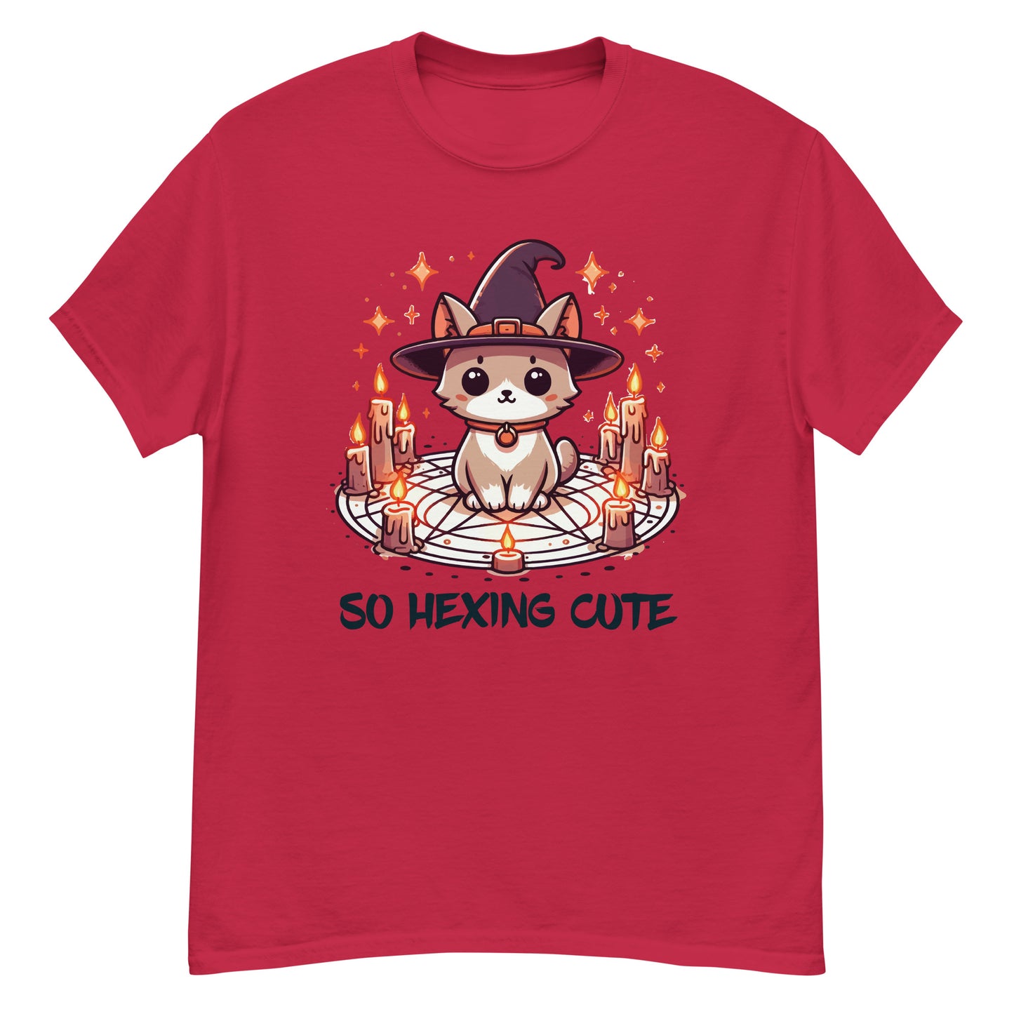 So Hexing Cute - Funny Halloween T-Shirt, Irreverent Shirt, Ironic T Shirt, Sarcastic Tee-Shirt, Witty Shirt, Halloween Tee, Pretty Kitten,  Cute Cat