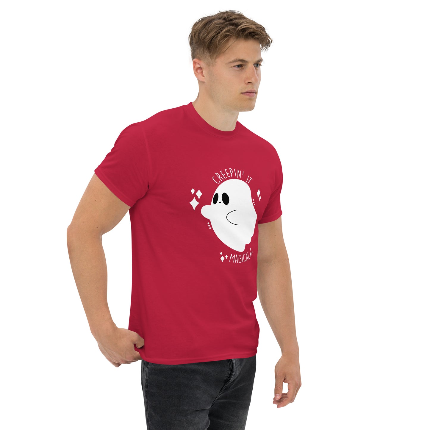 Creepin' It Magical, Ghost Halloween T-Shirt, Irreverent Shirt, Ironic T Shirt, Sarcastic Tee-Shirt, Witty Shirt, Funny Halloween Tee