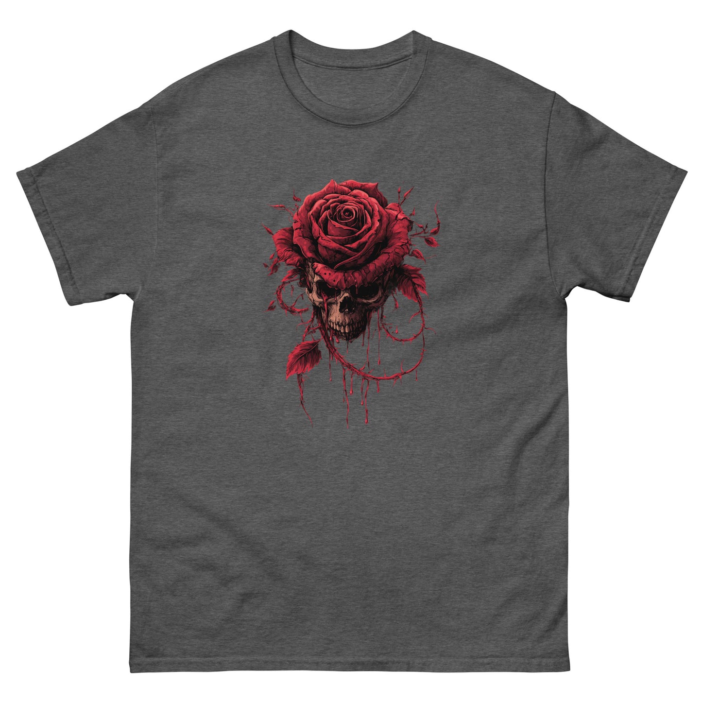 Skull And Rose T-Shirt, Halloween Shirt, Halloween Tee