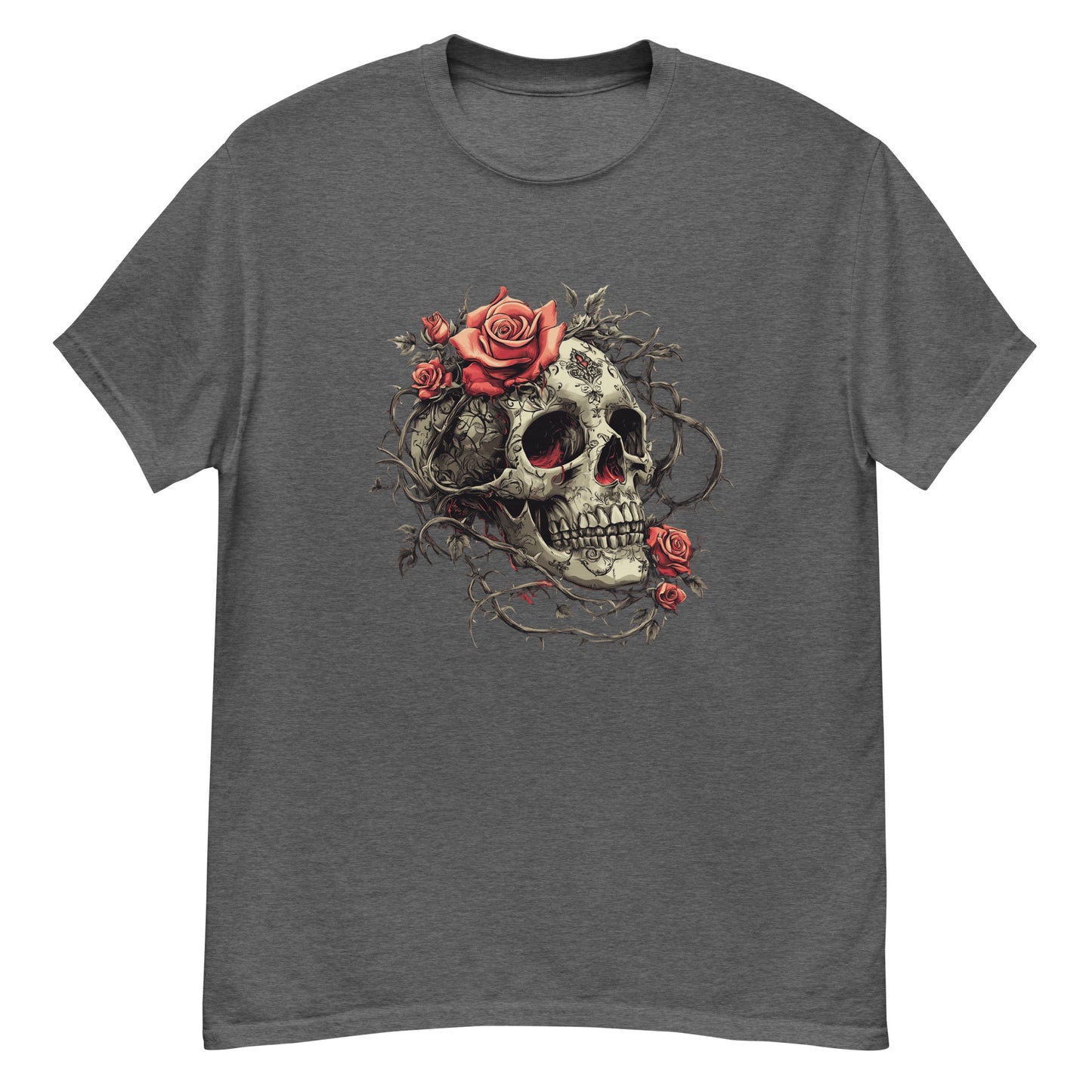 Skull And Rose T-Shirt, - Halloween T, Halloween shirt