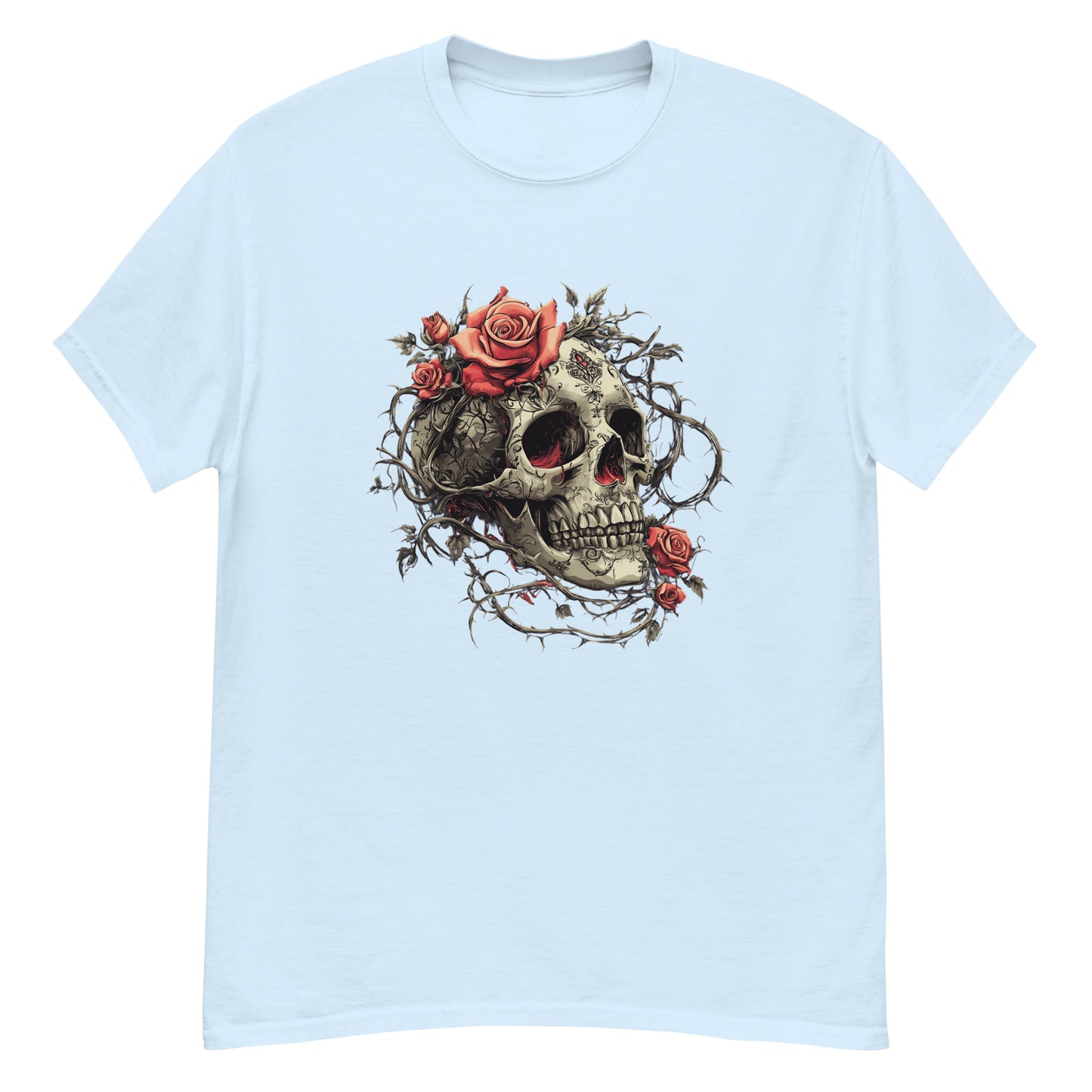 Skull And Rose T-Shirt, - Halloween T, Halloween shirt