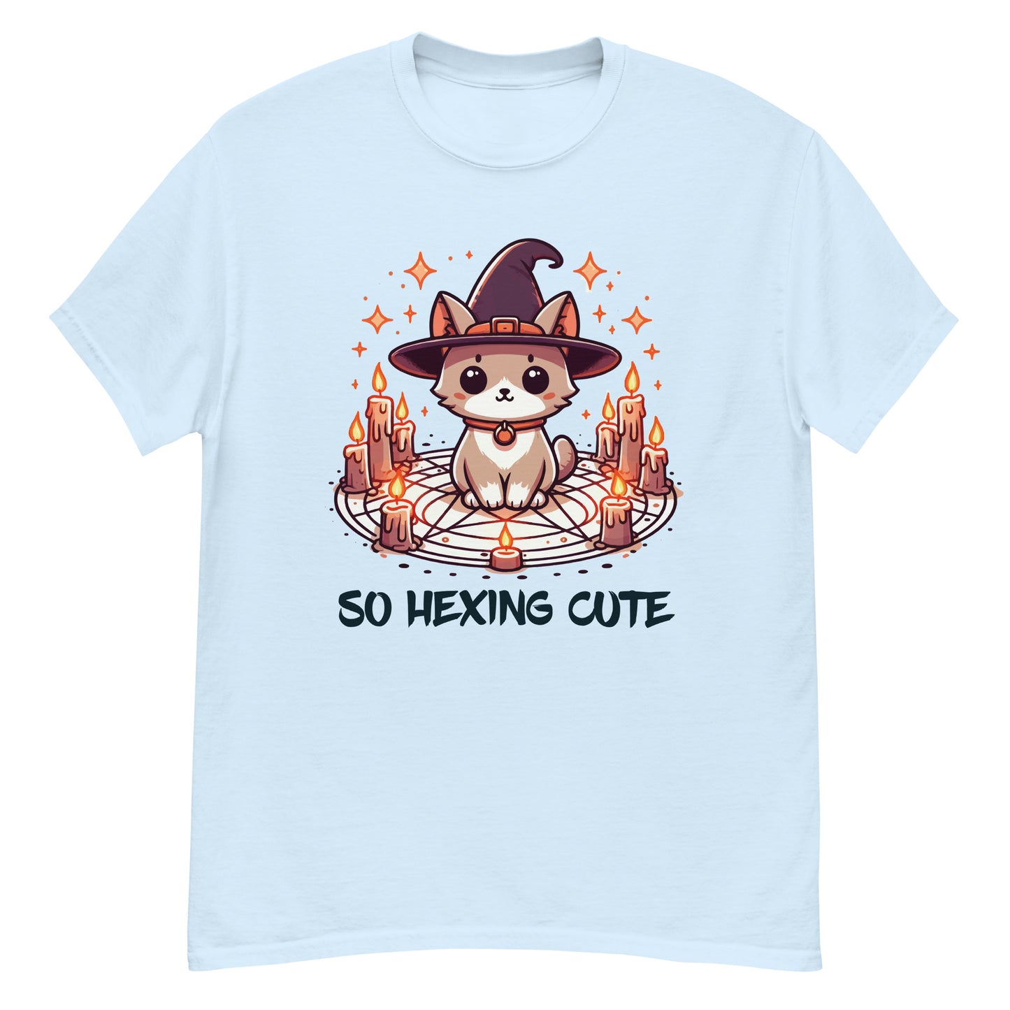 So Hexing Cute - Funny Halloween T-Shirt, Irreverent Shirt, Ironic T Shirt, Sarcastic Tee-Shirt, Witty Shirt, Halloween Tee, Pretty Kitten,  Cute Cat