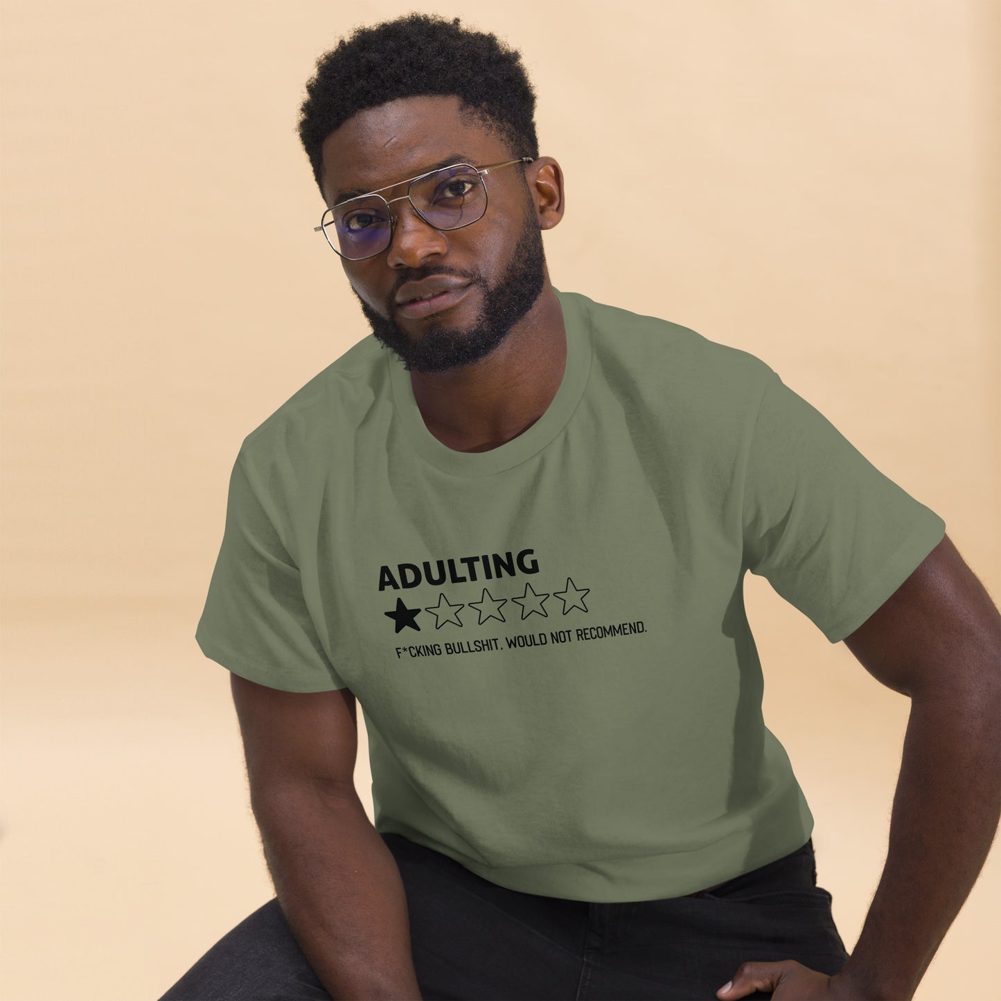 Adulting, Fucking Bullshit, Would Not Recommend - Funny T-Shirt, Irreverent Shirt, Ironic T Shirt, Sarcastic Tee-Shirt, Witty Shirt