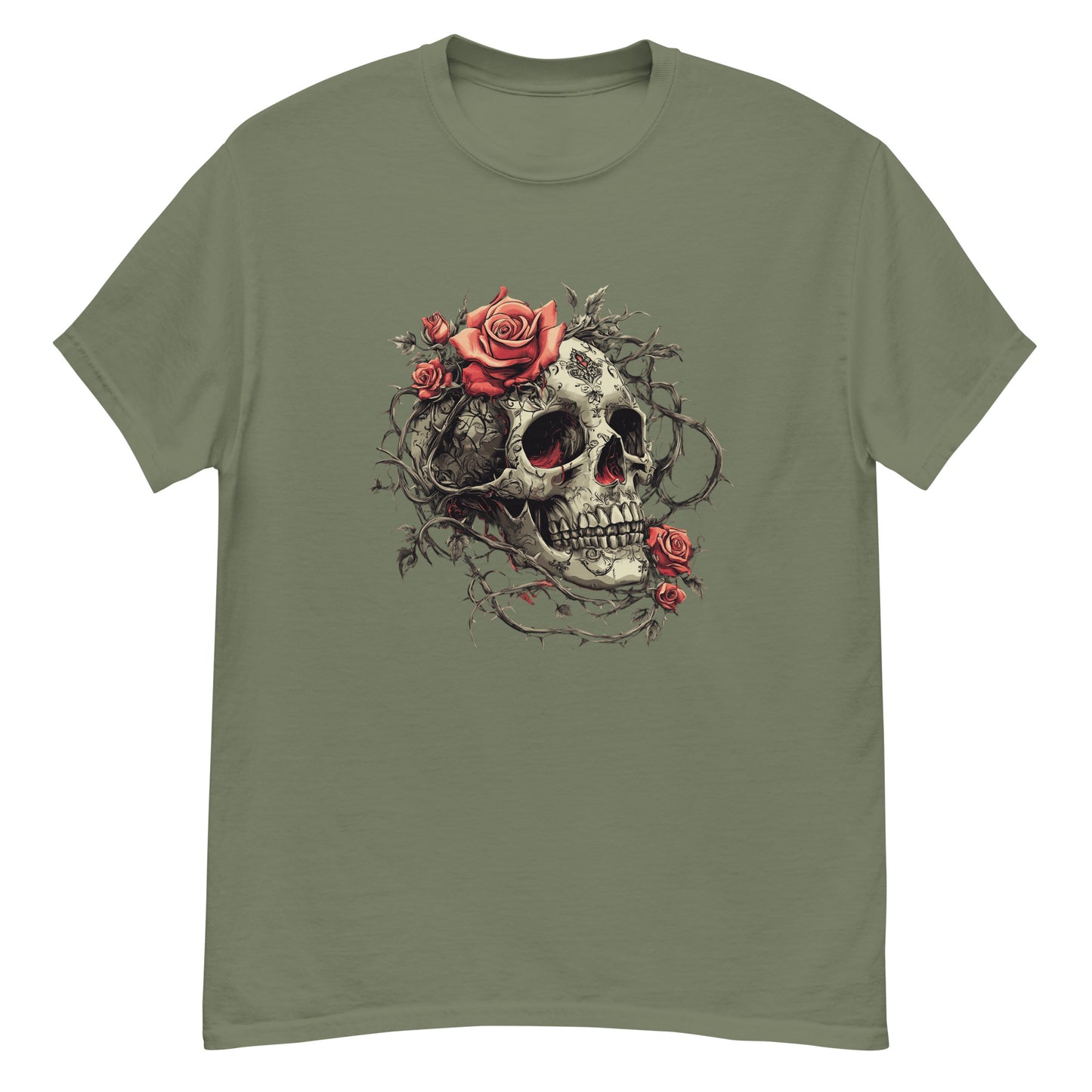 Skull And Rose T-Shirt, - Halloween T, Halloween shirt