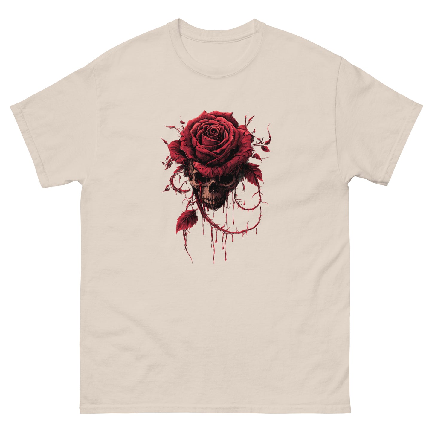 Skull And Rose T-Shirt, Halloween Shirt, Halloween Tee