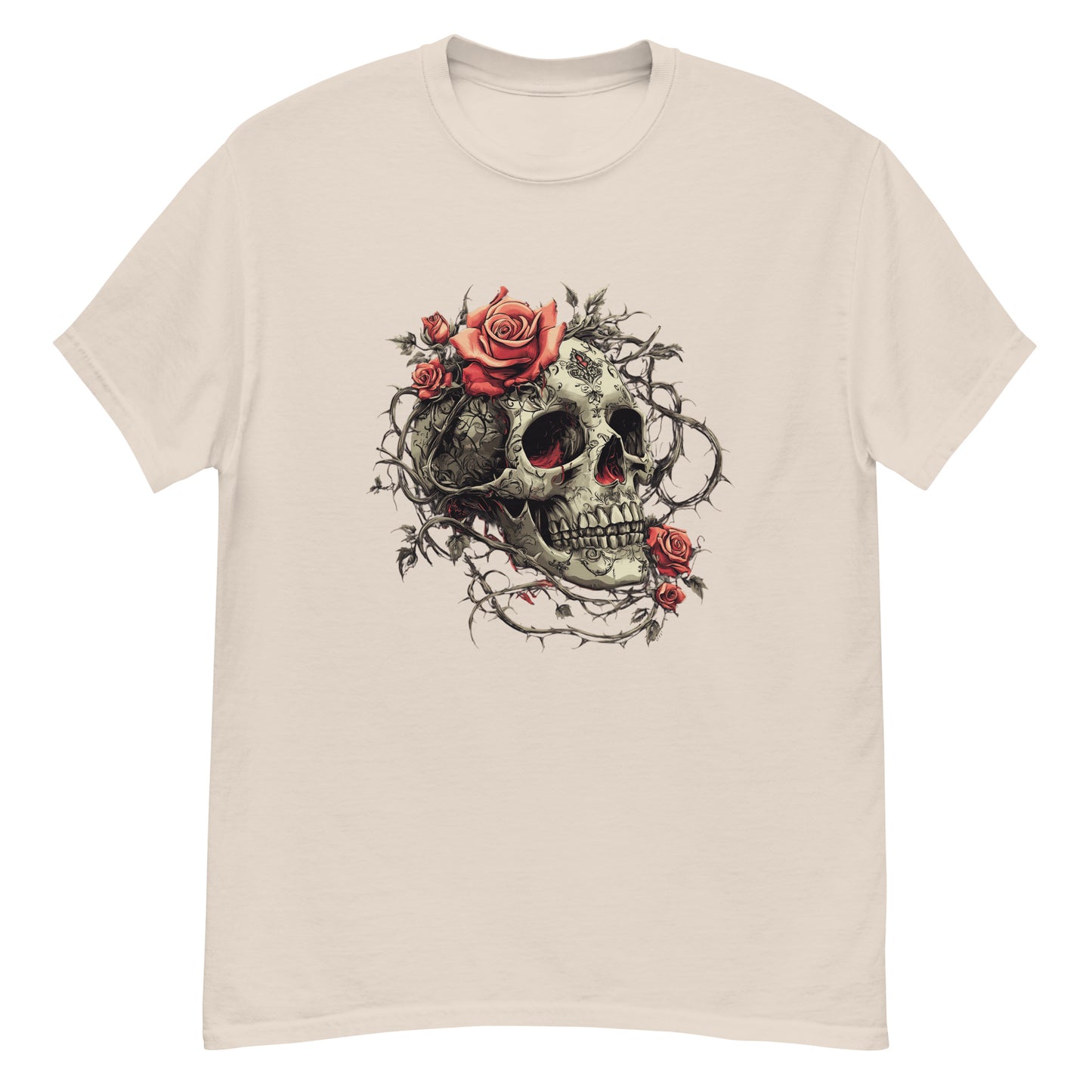 Skull And Rose T-Shirt, - Halloween T, Halloween shirt