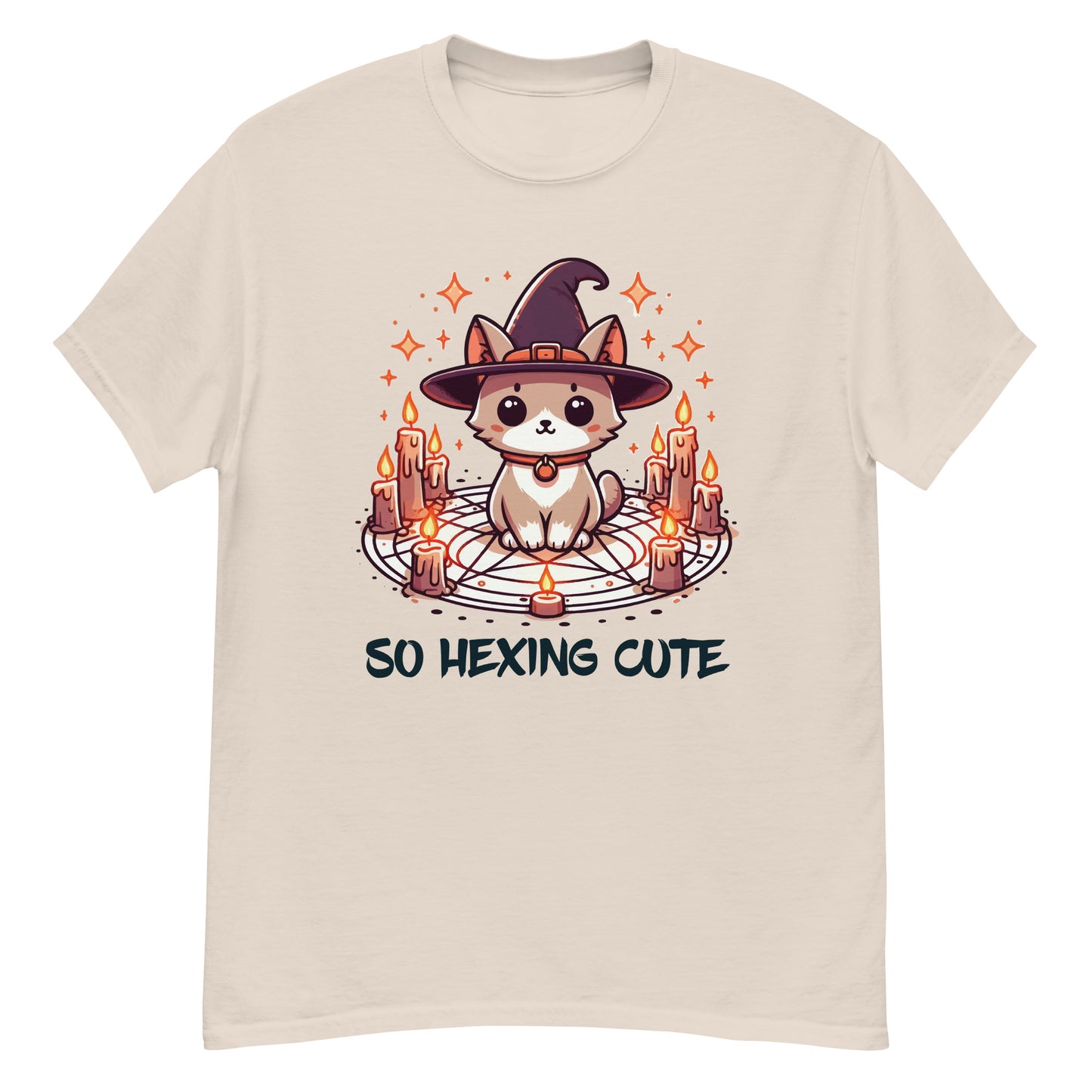 So Hexing Cute - Funny Halloween T-Shirt, Irreverent Shirt, Ironic T Shirt, Sarcastic Tee-Shirt, Witty Shirt, Halloween Tee, Pretty Kitten,  Cute Cat