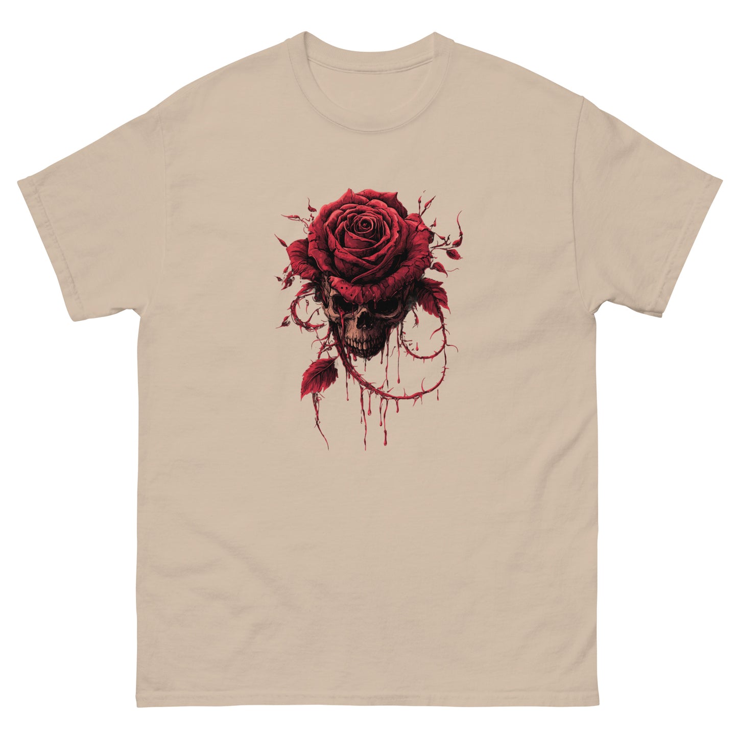 Skull And Rose T-Shirt, Halloween Shirt, Halloween Tee