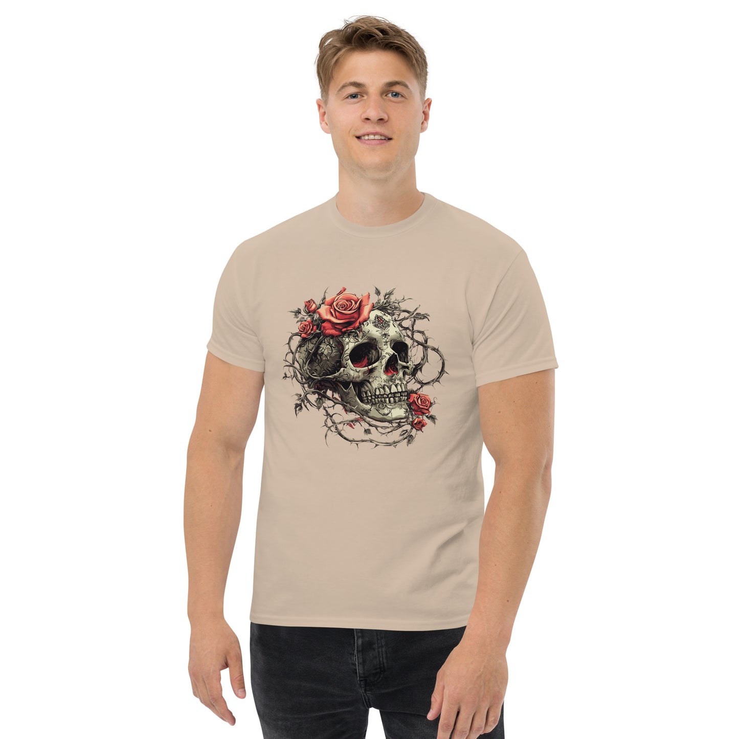 Skull And Rose T-Shirt, - Halloween T, Halloween shirt