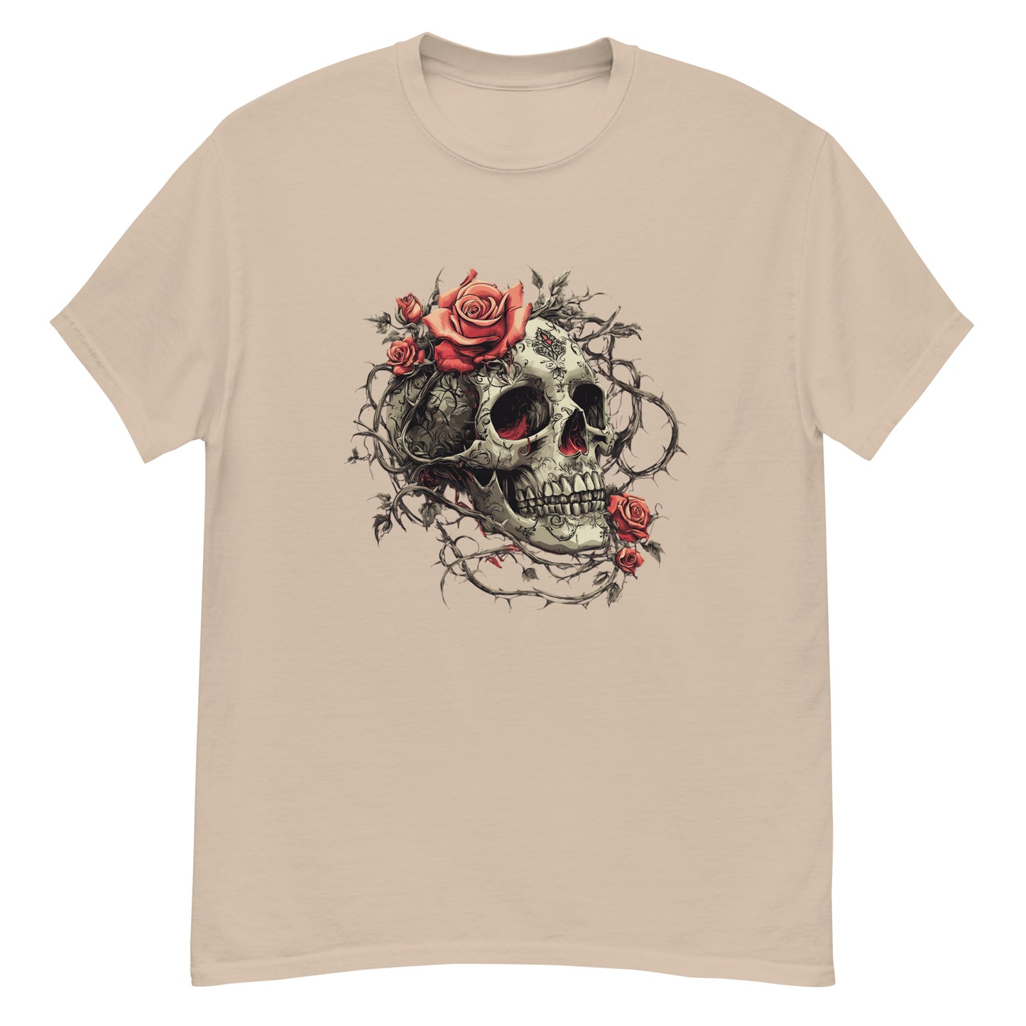 Skull And Rose T-Shirt, - Halloween T, Halloween shirt