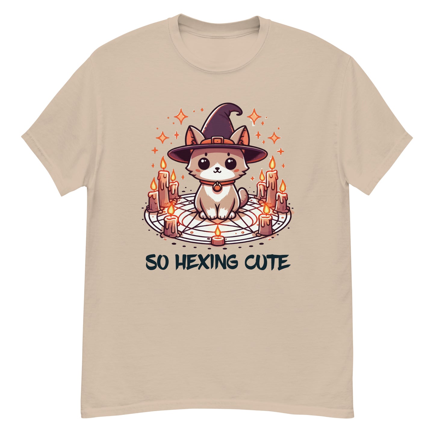 So Hexing Cute - Funny Halloween T-Shirt, Irreverent Shirt, Ironic T Shirt, Sarcastic Tee-Shirt, Witty Shirt, Halloween Tee, Pretty Kitten,  Cute Cat