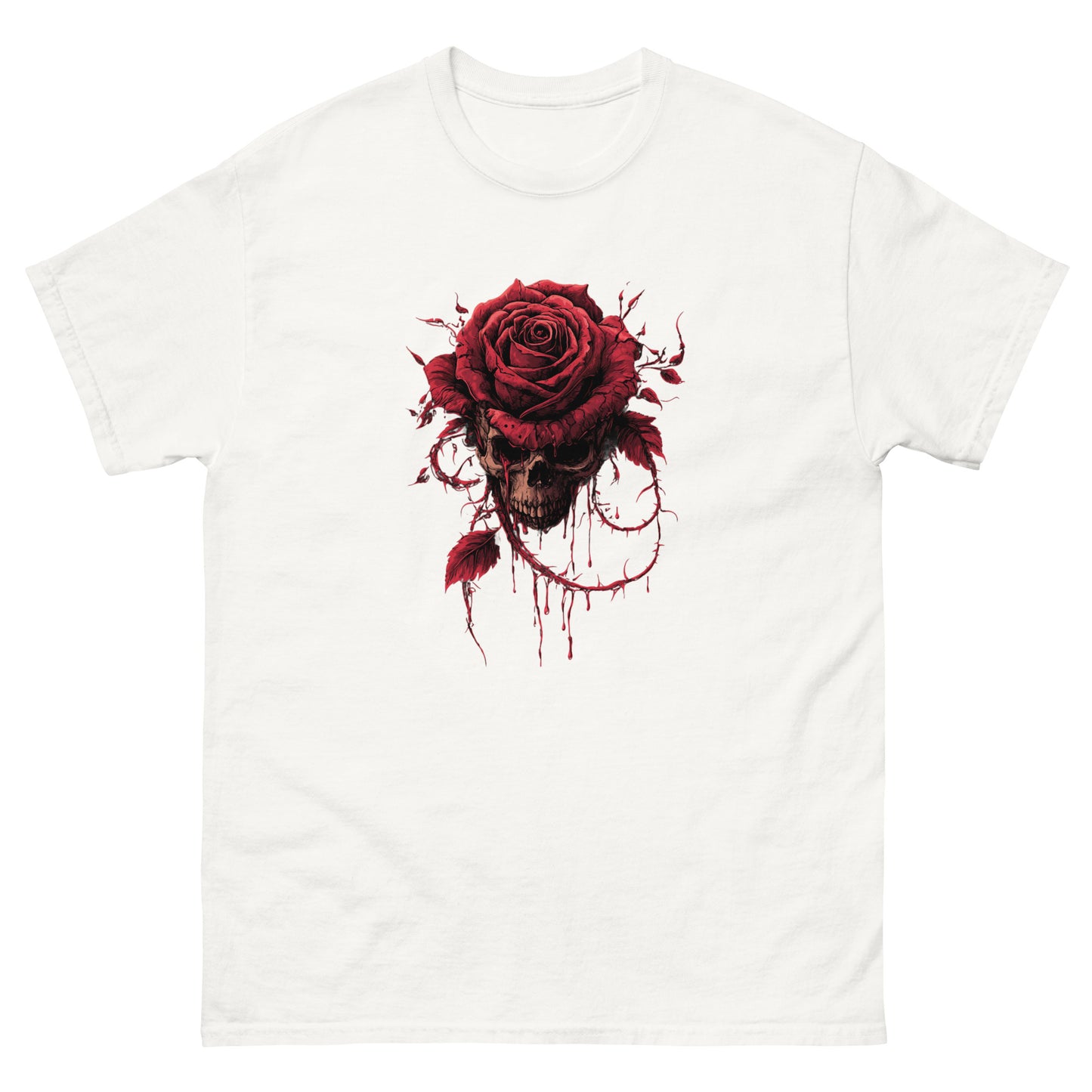 Skull And Rose T-Shirt, Halloween Shirt, Halloween Tee