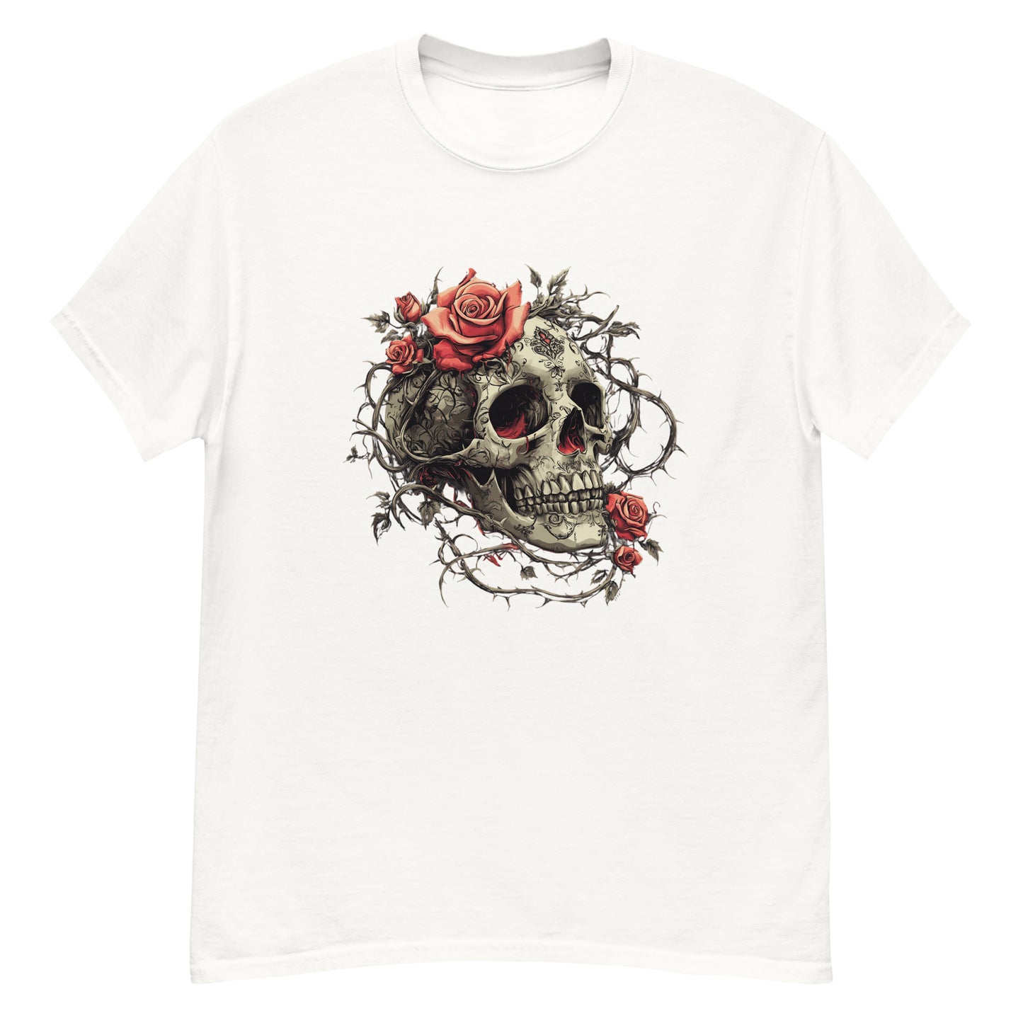 Skull And Rose T-Shirt, - Halloween T, Halloween shirt