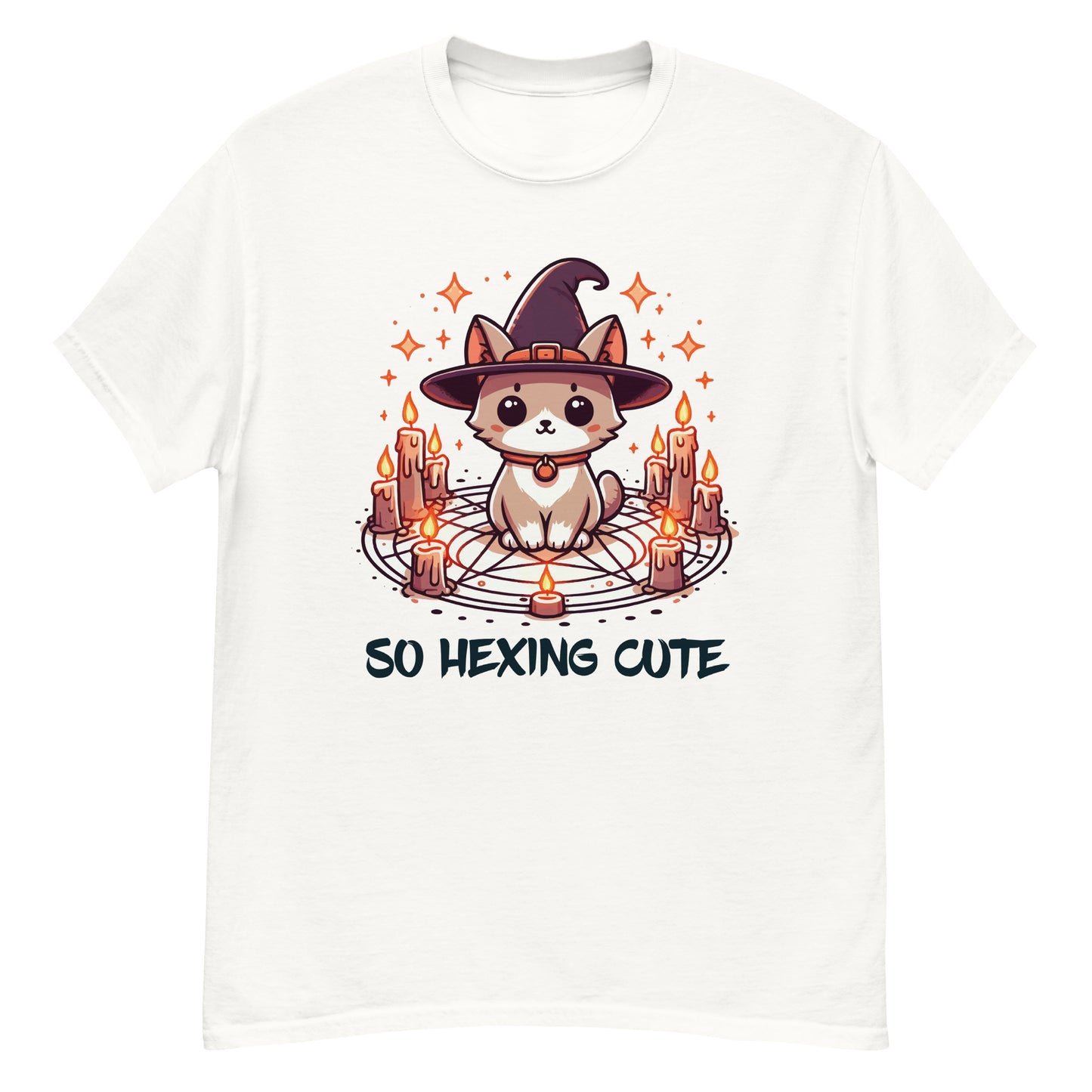 So Hexing Cute - Funny Halloween T-Shirt, Irreverent Shirt, Ironic T Shirt, Sarcastic Tee-Shirt, Witty Shirt, Halloween Tee, Pretty Kitten,  Cute Cat